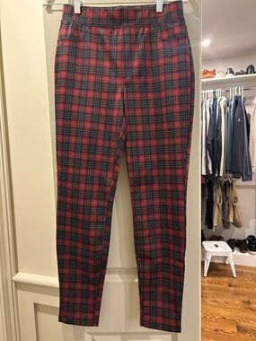 Sanctuary Red and Black Plaid Women's Pants